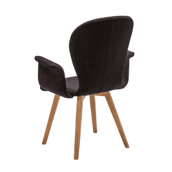 FAUTEUIL FRANÇAIS CONTEMPORAIN PIEDS CHÊNE LILA