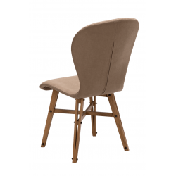 CHAISE FRANÇAISE ORIGINALE GARNIE RONDE PIEDS BOIS EIFFEL LILA