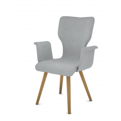 FAUTEUIL FRANÇAIS DE SALLE À MANGER MODERNE PIEDS BOIS NEO