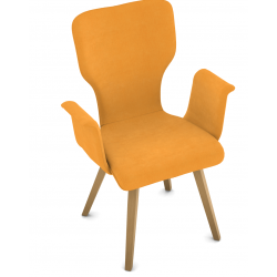 FAUTEUIL FRANÇAIS DE SALLE À MANGER MODERNE PIEDS BOIS NEO