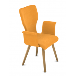 FAUTEUIL FRANÇAIS DE SALLE À MANGER MODERNE PIEDS BOIS NEO