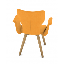 FAUTEUIL FRANÇAIS DE SALLE À MANGER MODERNE PIEDS BOIS NEO