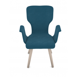 FAUTEUIL FRANÇAIS DE SALLE À MANGER MODERNE PIEDS BOIS NEO