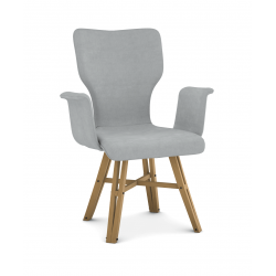 FAUTEUIL FRANÇAIS CONTEMPORAIN PIEDS CHÊNE EIFFEL NEO