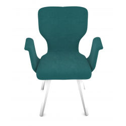 FAUTEUIL FIXE PIEDS MÉTAL FRANÇAIS CONTEMPORAINE NEO