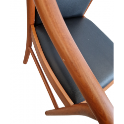 FAUTEUIL BRIDGE EN BOIS MANUELA NOIR ET BOIS - PROMO