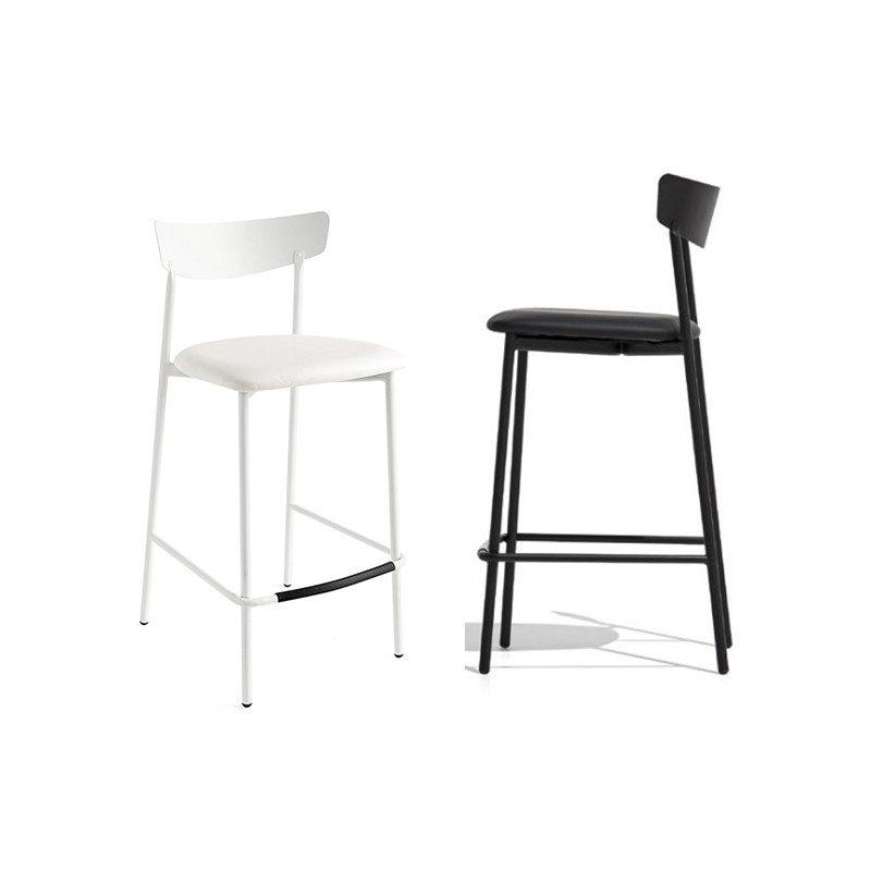 LOT DE 2 TABOURETS CLIP - 1 NOIR - 1 BLANC