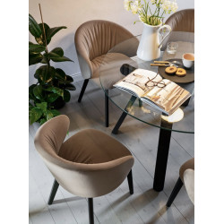 FAUTEUIL DE SALLE À MANGER EN VELOURS CONTEMPORAIN TUKA SOFT