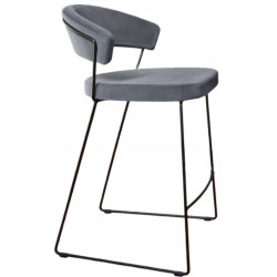 TABOURET CONTEMPORAIN EN VELOURS NEW YORK