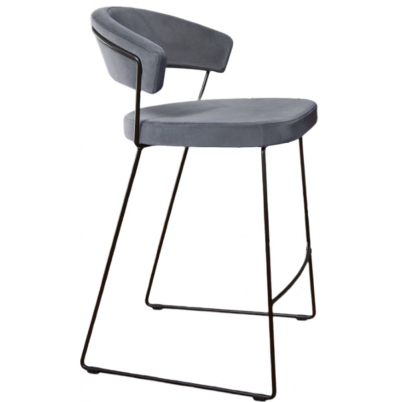 TABOURET CONTEMPORAIN EN VELOURS NEW YORK