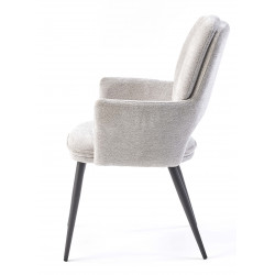 CHAISE AVEC ACCOUDOIRS EN TISSU MODERNE ANDREAS