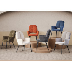 CHAISE AVEC ACCOUDOIRS EN TISSU MODERNE ANDREAS