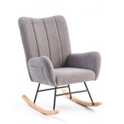 FAUTEUIL À BASCULE EN TISSU BOUCLETTE STARK