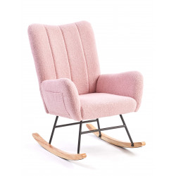 FAUTEUIL À BASCULE EN TISSU BOUCLETTE STARK