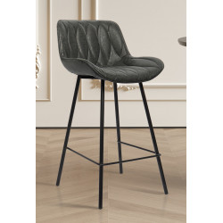 TABOURET SNACK GARNIE EN SIMILICUIR NOVA