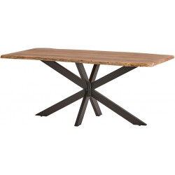 TABLE FIXE CONTEMPORAINE EN BOIS D'ACACIA NEBEL