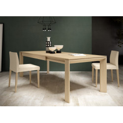 TABLE EN BOIS DE CHÊNE OU NOYER EXTENSIBLE CONTEMPORAINE CITA III