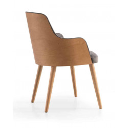 FAUTEUIL VERONA CONTEMPORAIN EN BOIS ET TISSU