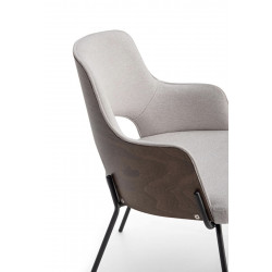 FAUTEUIL CONTEMPORAIN TISSU, BOIS ET MÉTAL PISA