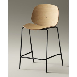 TABOURET D'ÉCOLIER MODERNE EN BOIS ET MÉTAL DANA