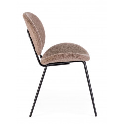 CHAISE RONDE TISSU BOUCLETTE MADDIE