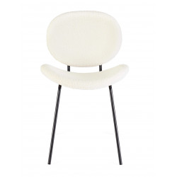 CHAISE RONDE TISSU BOUCLETTE MADDIE