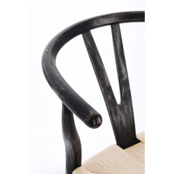 CHAISE EN BOIS ET PAILLE CONTEMPORAINE ARTAS