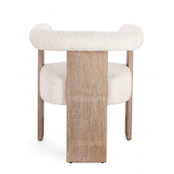 FAUTEUIL ROND CONTEMPORAIN EN BOIS ET TISSU AGAPE