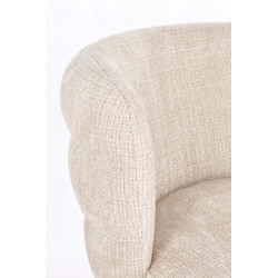 FAUTEUIL ROND CONTEMPORAIN EN TISSU ET BOIS ILMA