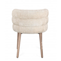 FAUTEUIL ROND CONTEMPORAIN EN TISSU ET BOIS ILMA