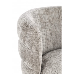 FAUTEUIL ROND CONTEMPORAIN EN TISSU ET BOIS ILMA