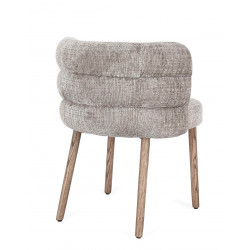 FAUTEUIL ROND CONTEMPORAIN EN TISSU ET BOIS ILMA