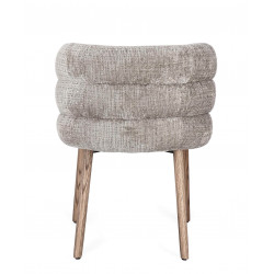 FAUTEUIL ROND CONTEMPORAIN EN TISSU ET BOIS ILMA